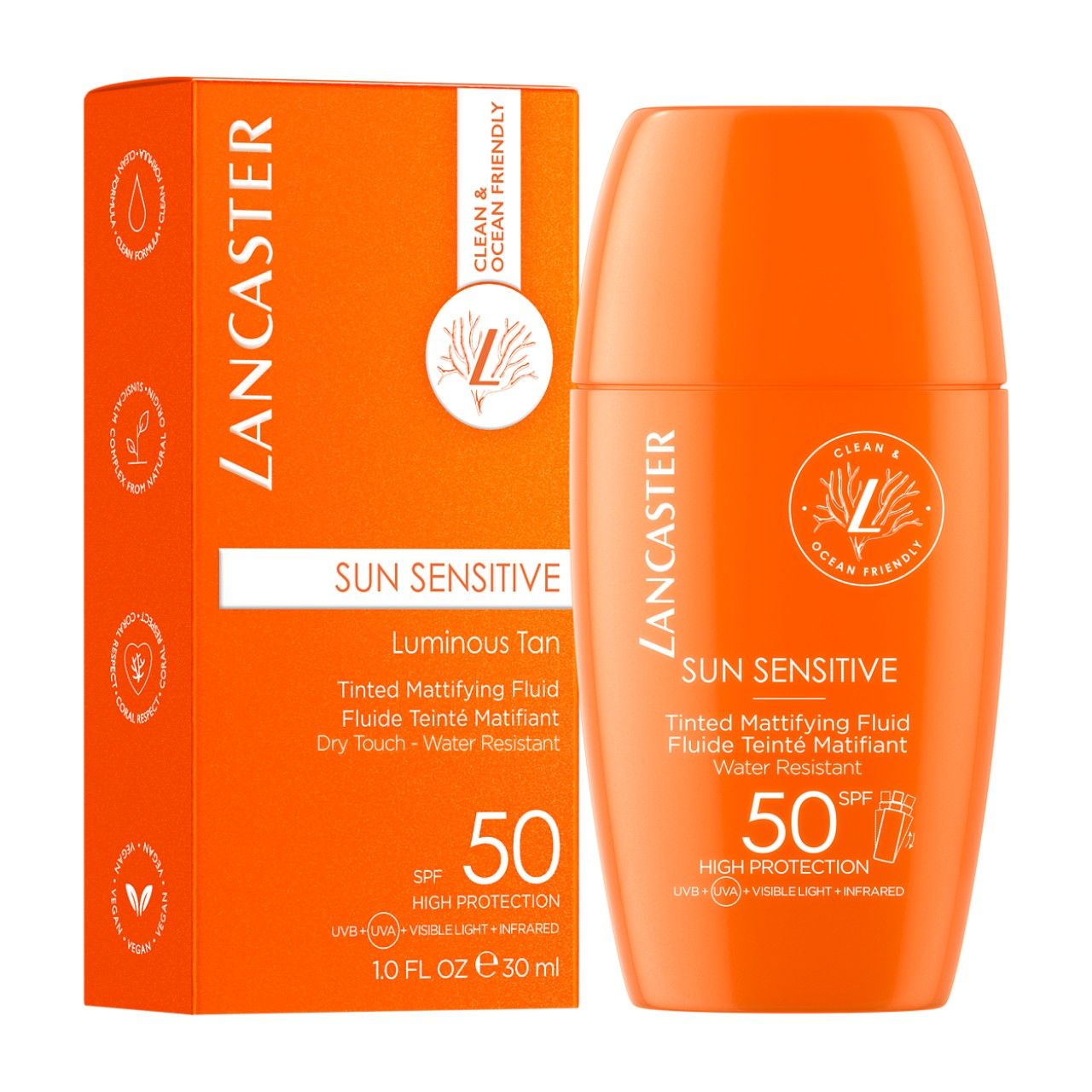 Lancaster Sun Sensitive Tinted Mattifying Fluid Spf50 30 Ml