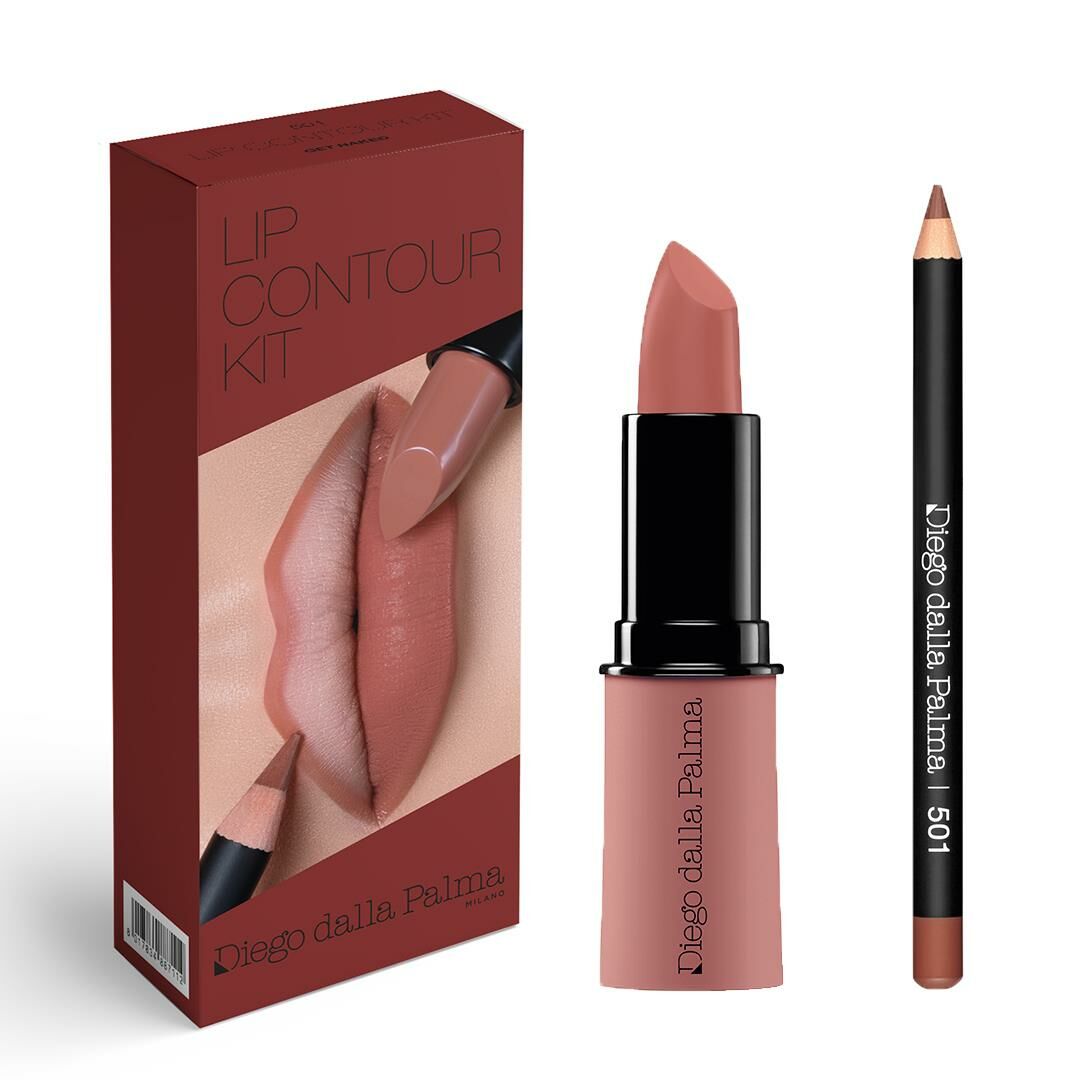 Diego Dalla Palma MU Lip Contour Kit Lipstick 501 + Dudak Kalemi 501 - Get Naked