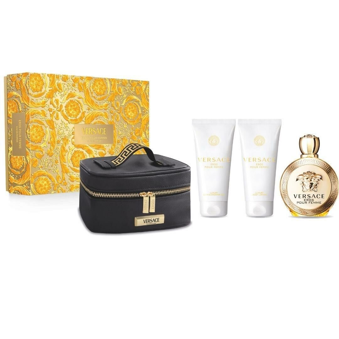 Versace Eros Pour Femme Edp 100 Ml + Shower Gel 100 Ml + Body Lotion 100 Ml + Çanta