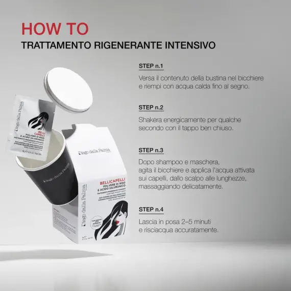 Diego Dalla Palma HC Bellicapelli Pirinç Tozu ve Hyaluronik Asit Yoğun Yenileyici Bakım 8 Gr - 2