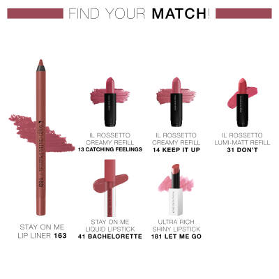 Diego Dalla Palma Mu Lip Pencil Stay On Me Lip Liner Water Resistant 163 - 4