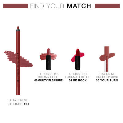 Diego Dalla Palma Mu Lip Pencil Stay On Me Lip Liner Water Resistant 164 - 4