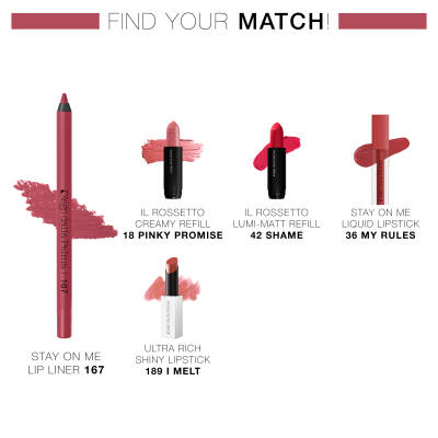 Diego Dalla Palma Mu Lip Pencil Stay On Me Lip Liner Water Resistant 167 - 4