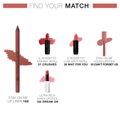 Diego Dalla Palma Mu Lip Pencil Stay On Me Lip Liner Water Resistant 168 - 4