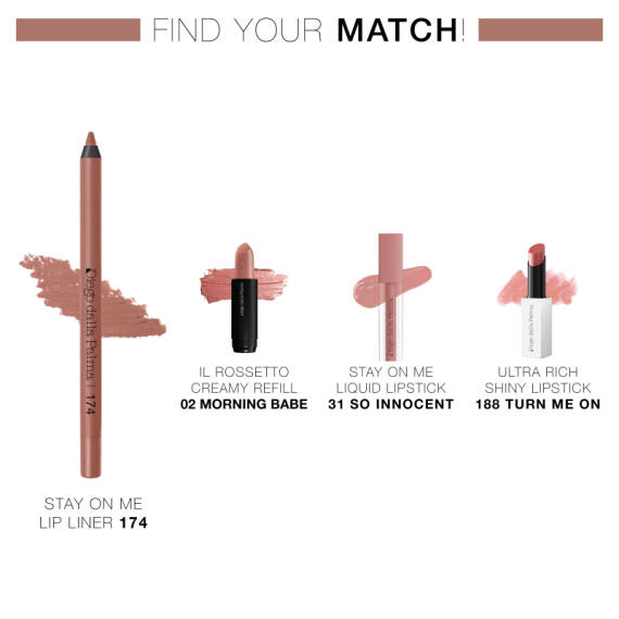 Diego Dalla Palma Mu Lip Pencil Stay On Me Lip Liner Water Resistant 174 - 4