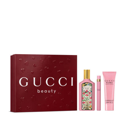 Gucci Flora Gorgeous Gardenia Edp 100 Ml + Body Lotion 50 Ml + Edp 10 Ml - Gucci