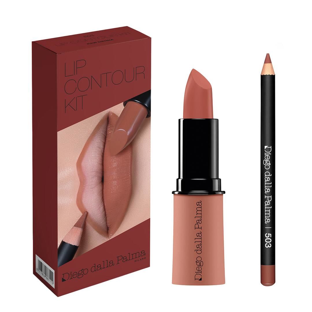 Diego Dalla Palma MU Lip Contour Kit Lipstick 503 + Dudak Kalemi 503 - Raw Sienna