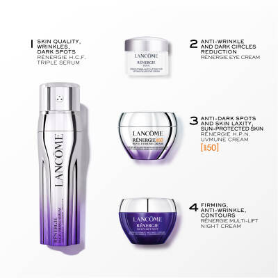 Lancome Renergie Triple Serum 50 Ml + Eye Cream 5 Ml + H.P.N. 300-Peptit 15 Ml + Multi-Lift Night 15 Ml - 3