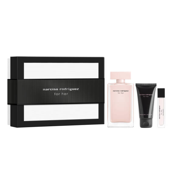 Narciso Rodriguez For Her Edp 100 Ml + Body Lotion 50 Ml + Edp 10 Ml - 1