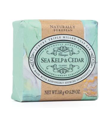 Naturally European Sabun Sea Kelp & Cedar 150 Gr - Naturally European