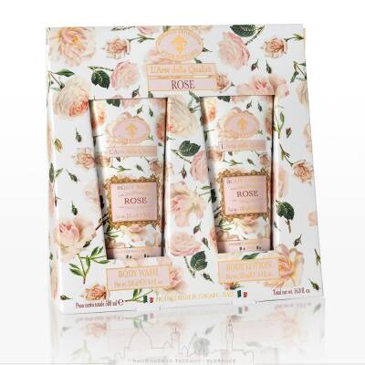 Saponificio Artigianale Fiorentino Duş Jeli & Vücut Losyonu - Rose 2 x 250 Ml - Saponificio Artigianale Fiorentino