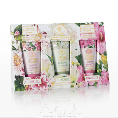 Saponificio Artigianale Fiorentino El Kremi 3 x 100 Ml - Camellia & Hibiscus & Tuberose - Saponificio Artigianale Fiorentino