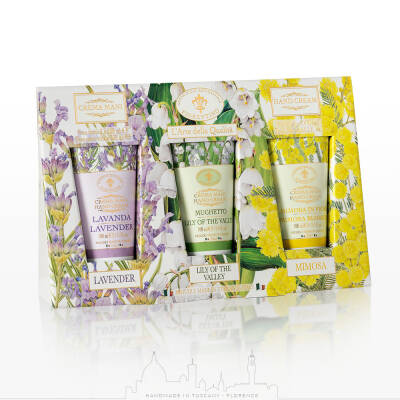 Saponificio Artigianale Fiorentino El Kremi 3 x 100 Ml - Lily of The Valley & Mimosa & Lavender - 1