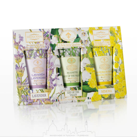 Saponificio Artigianale Fiorentino El Kremi 3 x 100 Ml - Lily of The Valley & Mimosa & Lavender - 1