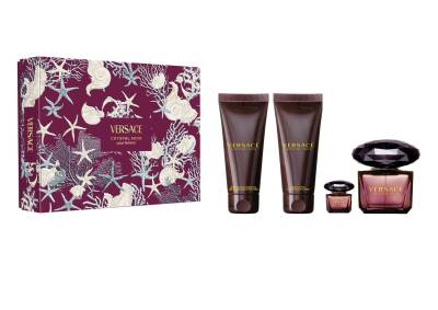 Versace Crystal Noir Edp 90 Ml + Body Lotion 100 Ml + Shower Gel 100 Ml + Edp 5 Ml - 1