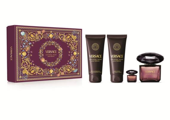 Versace Crystal Noir Edp 90 Ml + Shower Gel 100 Ml + Body Lotion 100 Ml + Edp 5 Ml - 1