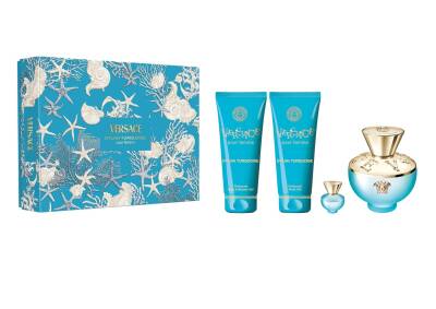 Versace Dylan Turquoise Edt 100 Ml + Body Lotion 100 Ml + Shower Gel 100Ml + Edt 5Ml - 1